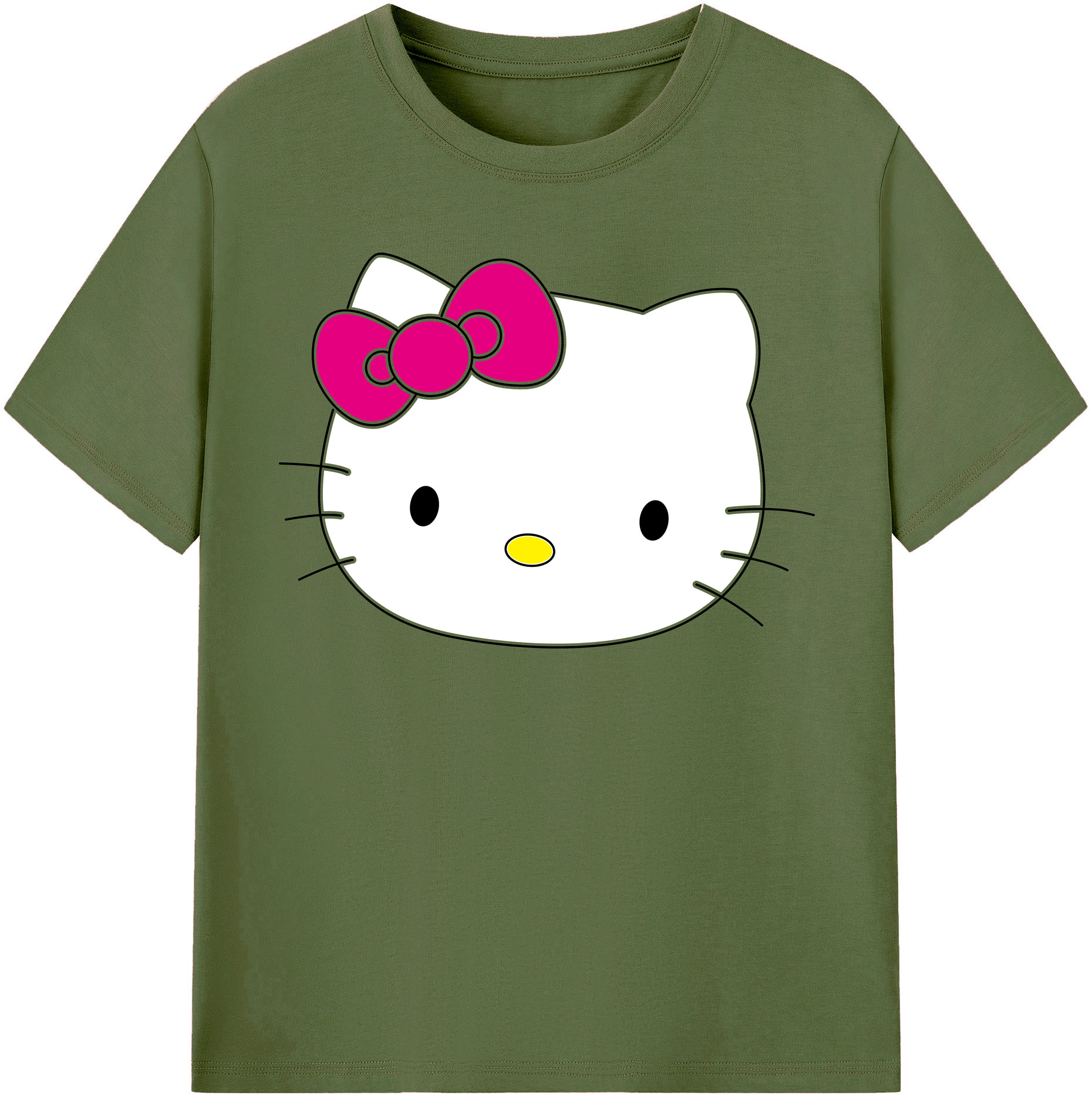 （画像用） Hello Kitty ハローキティ 綿100％半袖Tシャツ（フロントプリント）